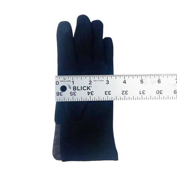 Victorian Trading Co. Soft Cashmere Black Gloves w/Lace & a Bow Women’s XL - Picture 11 of 12